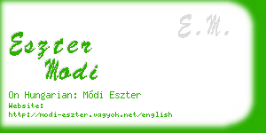eszter modi business card