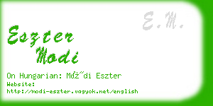 eszter modi business card